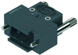 D-Sub connector housing, size: 1 (DE), straight 180°, cable Ø 1.5 to 7.5 mm, thermoplastic, black, 09670090492160