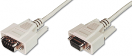 Extension cable, 2 m, D-Sub plug, 9 pole to D-SUB socket, 9 pole, AK-610203-020-E