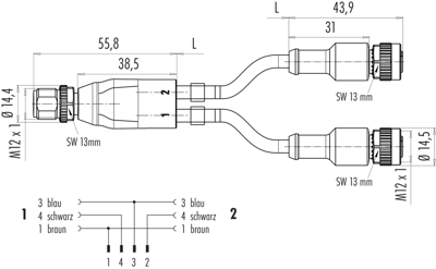 77 9829 3430 50003-0200 binder Sensor-Actuator Cables Image 2