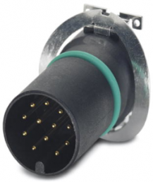 Plug, 12 pole, SMD connection, screw locking, straight, 1418650