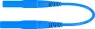 Measuring lead with (4 mm plug, spring-loaded, straight) to (4 mm plug, spring-loaded, straight), 1 m, blue, PVC, 1.0 mm², CAT III, 66.9013-10023