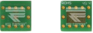 DFN10 and eMSOP10 adapter board, 0.5 mm pitch, Roth Elektronik RE913