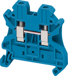 Terminal block, 2 pole, 0.2-4.0 mm², clamping points: 2, blue, screw connection, 32 A