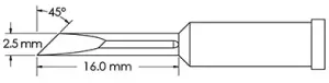 GT4-KN0025S METCAL Soldering tips, desoldering tips and hot air nozzles