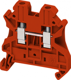Terminal block, 2 pole, 0.2-4.0 mm², clamping points: 2, red, screw connection, 32 A