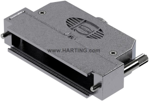 D-Sub connector housing, size: 4 (DC), straight 180°, cable Ø 3.5 to 11 mm, thermoplastic, shielded, silver, 09670370433
