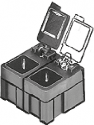 SMD box, black/transparent, (L x W x D) 16 x 12 x 15 mm, N1-6-6-10-1 LS