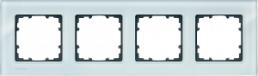 DELTA miro glass crystal green frame, quadruple, without Siemens logo