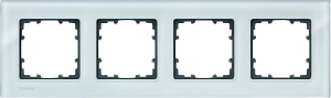 DELTA miro glass crystal green frame, quadruple, without Siemens logo