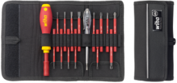 VDE screwdriver kit, PH1, PH2, PZ1, PZ2, SL/PZ1, SL/PZ2, 2.5 mm, 3 mm, 4 mm, 5.5 mm, T10, T15, T20, T25, Phillips/Pozidriv/slotted/TORX, BL 75 mm, 36068