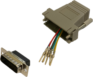 Adapter, D-Sub plug, 15 pole to RJ12 socket, 10121115