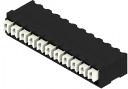 PCB terminal, 11 pole, pitch 3.81 mm, AWG 28-14, 12 A, spring-clamp connection, black, 1875310000