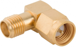 Coaxial adapter, 50 Ω, SMA plug to SMA socket, angled, 901-125-11
