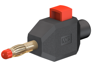 4 mm plug, Clamp connection, 2.5 mm², black, 22.3006-21