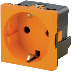 Built-in socket outlet, orange, 16 A/250 V, Germany, IP20, 1554000000