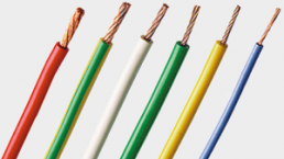 PVC-switching strand, FlexiVolt-1V, 1.0 mm², green/yellow, outer Ø 3.9 mm