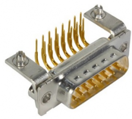 D-Sub plug, 15 pole, standard, angled, solder pin, 09672626801