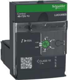 Extended control unit LUCC, class 10, 1.25-5A, 48-72 VDC/AC for power socket LUB12/LUB32/LUB38/LUB120/LUB320/LUB380/reversing contactor switch LU2B12ES/LU2B32ES, LUCC05ES