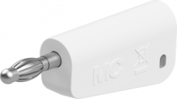 4 mm plug, solder connection, 1.0 mm², white, 64.1038-29
