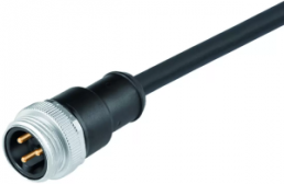 Sensor actuator cable, 7/8"-cable plug, straight to open end, 3 pole, 10 m, PUR, black, 13 A, 77 1429 0000 50003-1000