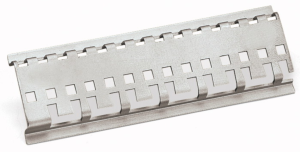 DIN rail, specially perforated, W 1000 mm, tin-plated, 790-145