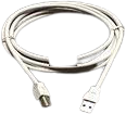 USB 2.0 connection line, USB plug type A to open end, 2 m, white