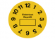 Electro test badge, black on yellow, 3-1768036-1