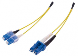 FO duplex patch cable, SC to LC, 2 m, G657A1, singlemode 9/125 µm