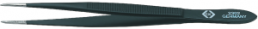 ESD general purpose tweezers, uninsulated, carbon steel, 115 mm, T2302