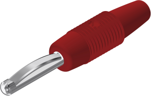 4 mm plug, screw connection, 1.5 mm², CAT O, red, VON 20 RT