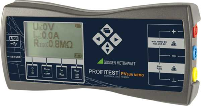 PROFITEST PV SUN MEMO Gossen Metrawatt VDE testers, Installation testers, Insulation testers Image 2