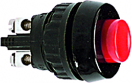 Pushbutton, 1 pole, red, unlit , 0.7 A/250 V, mounting Ø 15.2 mm, IP40/IP65, 1.10.001.151/0301