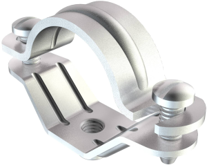 Spacer clamp, max. bundle Ø 64 mm, steel, galvanized, (L x W) 106.5 x 18 mm