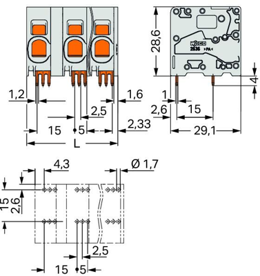 2636-1352 WAGO PCB Terminal Blocks Image 2