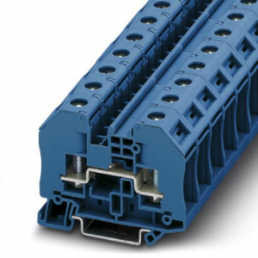 Bolt terminal, bolt connection, 0.5-6.0 mm², 2 pole, 41 A, 8 kV, blue, 3049123