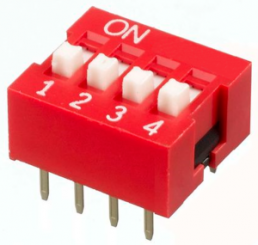 DIP switche, Off-On, 5 pole, straight, 25 mA/24 VDC, NDS-05V