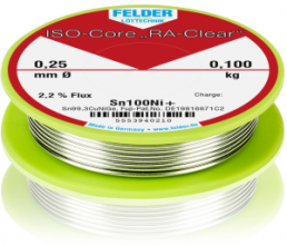 Solder wire, lead-free, Sn99.3CuNiGe, Ø 0.25 mm, 0.1 kg