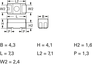 Talantum capacitor, SMD, X, 47 µF, 35 V, ±10 %, T495X476K035ATE230