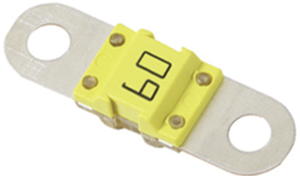 Screw lock, 60 A, 32 V, yellow, (L x W x H) 42 x 12 x 7.8 mm, 153.5631.5601