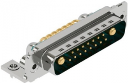 D-Sub plug, 17 pole, 17W2, angled, solder pin, 09693009163