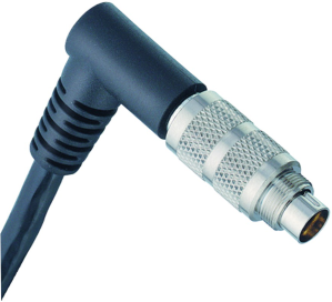 Sensor actuator cable, M9-cable plug, angled to open end, 2 pole, 2 m, PUR, black, 4 A, 79 1401 72 02