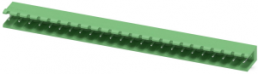 Pin header, 24 pole, pitch 5 mm, angled, green, 1754876