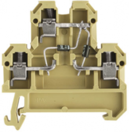 Component terminal block, screw connection, 0.5-4.0 mm², 10 A, beige/yellow, 0396860000