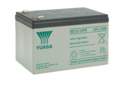 Lead-battery, 12 V, 12 Ah, 151 x 98 x 98 mm, faston plug 6.35 mm