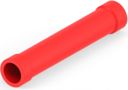 Butt connectorwith insulation, 0.3-1.42 mm², AWG 22 to 16, red, 27.33 mm