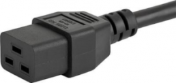 Device connection line, North America, plug type B, straight on C19 jack, straight, SJT 3 x AWG 14, black, 2.5 m