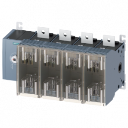 Switch-disconnector with fuse, 4 pole, 630 A, (W x H x D) 492 x 270 x 262 mm, base mounting, 3KF5463-0LF11