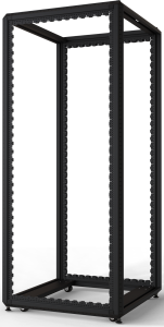 38 U cabinet rack, mobile, (H x W x D) 1800 x 800 x 800 mm, steel, black gray, 20630-224