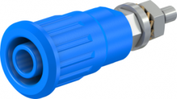4 mm socket, screw connection, mounting Ø 12.2 mm, CAT III, blue, 49.7092-23