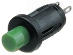 Pushbutton switch, 2 pole, black, unlit , 0.2 A/60 V, IP40, 0041.8852.7107